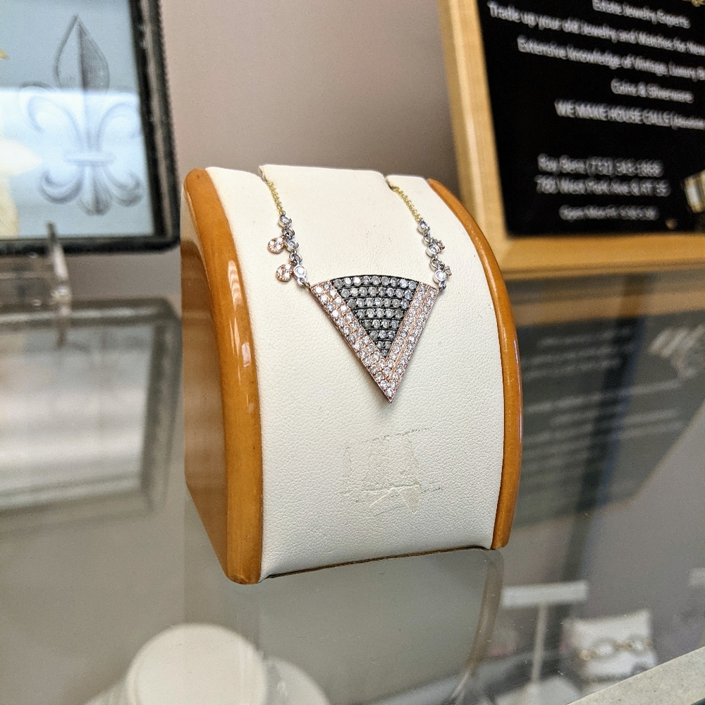 MeiraT Diamond Triangle necklace - Picture 7 of 13